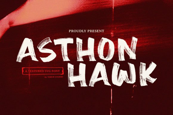 Aston Hawk: A Textured SVG Font for Bold Brand Identities