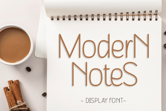 Modern Notes: A Stylish Display Font for Web Designers and Digital Brands