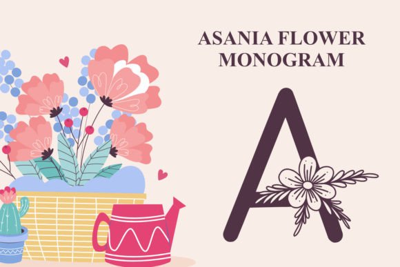 Monogram Asania Flower: A Decorative Typeface for Web Designers