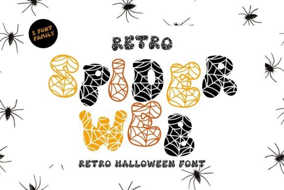 Retro Spider Web: A Crafty Font for Hauntingly Creative Projects