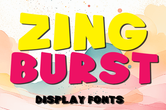 Zing Burst: A Bold Display Font for Crafters and Product Designers